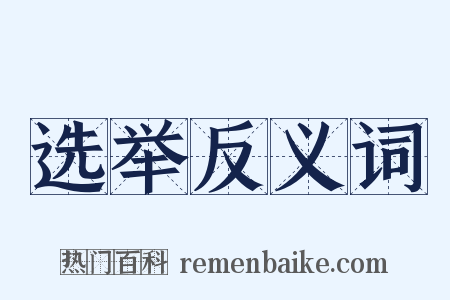 选举反义词是什么意思的图片